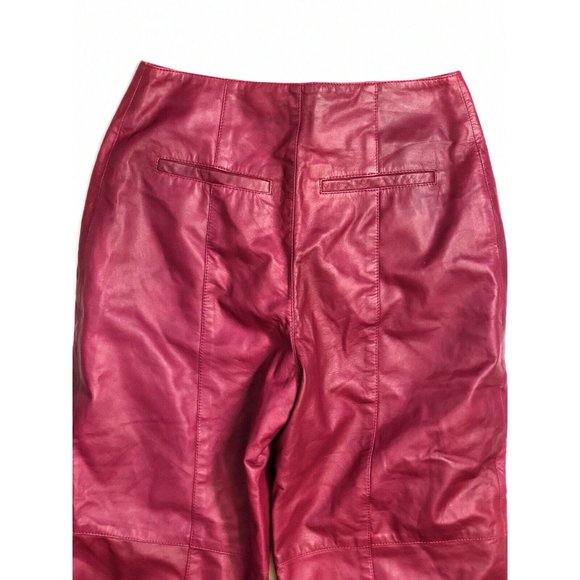 M.a.c X Runner High Rise Pleated Leather Pants - Picture 6 of 12